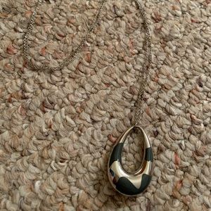 Long Silver Calvin Klein Necklace